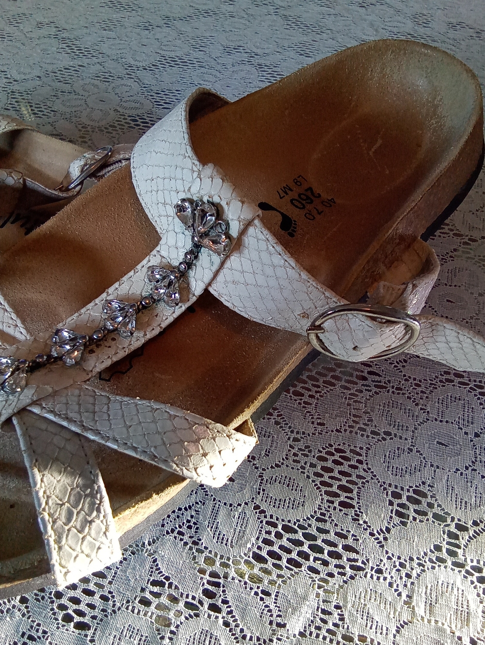 Betula by Birkenstock Cream Color Sandals - Picture 2 of 7